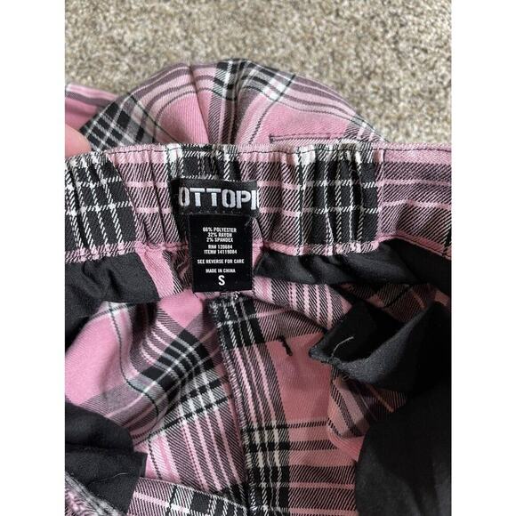 Hot Topic High Rise Skinny Pants JR Size SMALL Pink Black Plaid Tapered - Picture 4 of 6